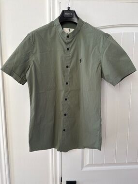 Father Sons Band Collar Dress Shirt